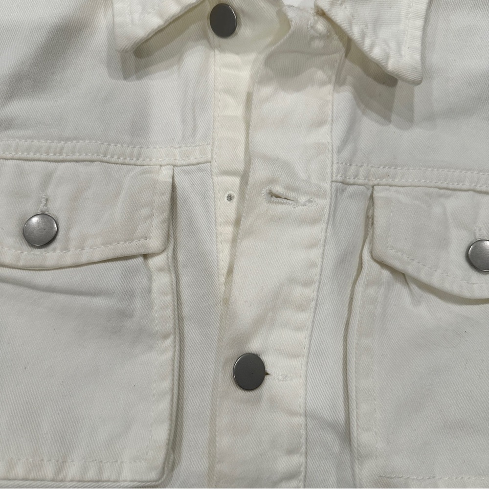 Avec Les Filles Cream Denim Jacket - Picture 7 of 7